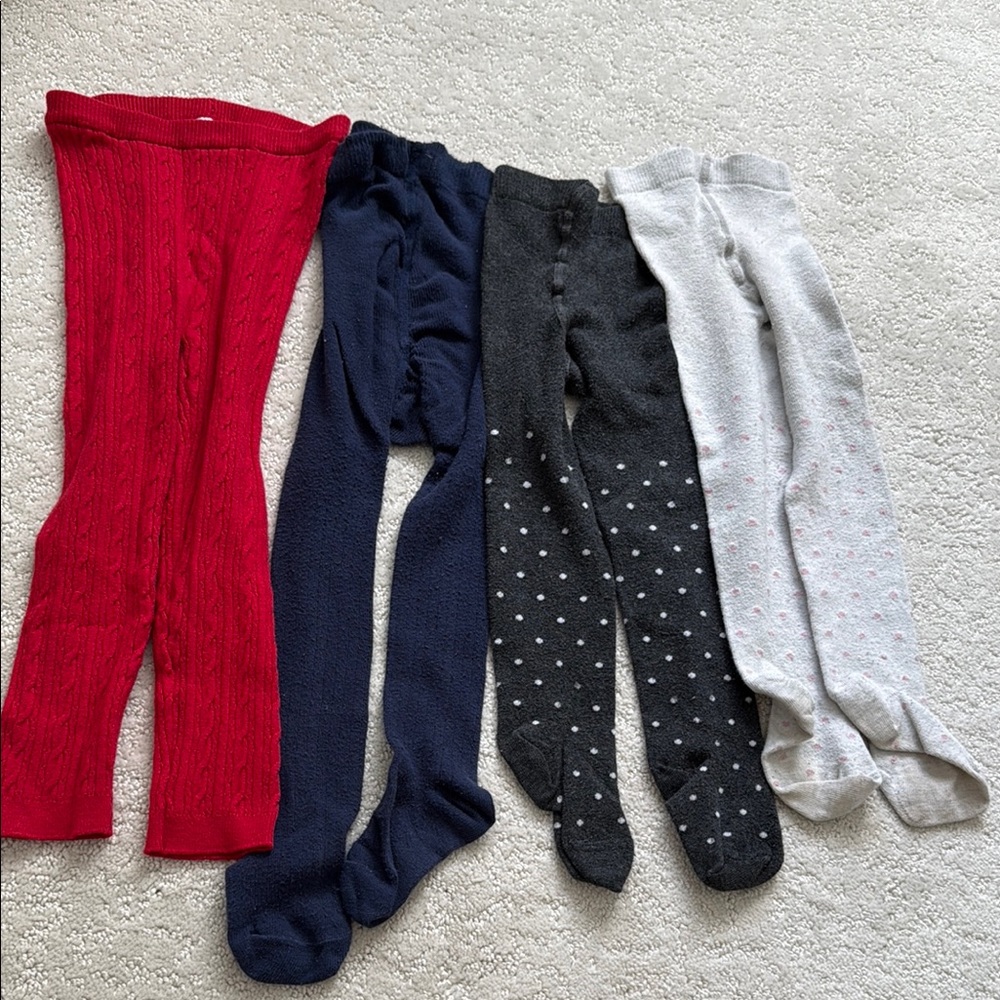 Set of 5 Colorful Tights and leggings, size 2 T